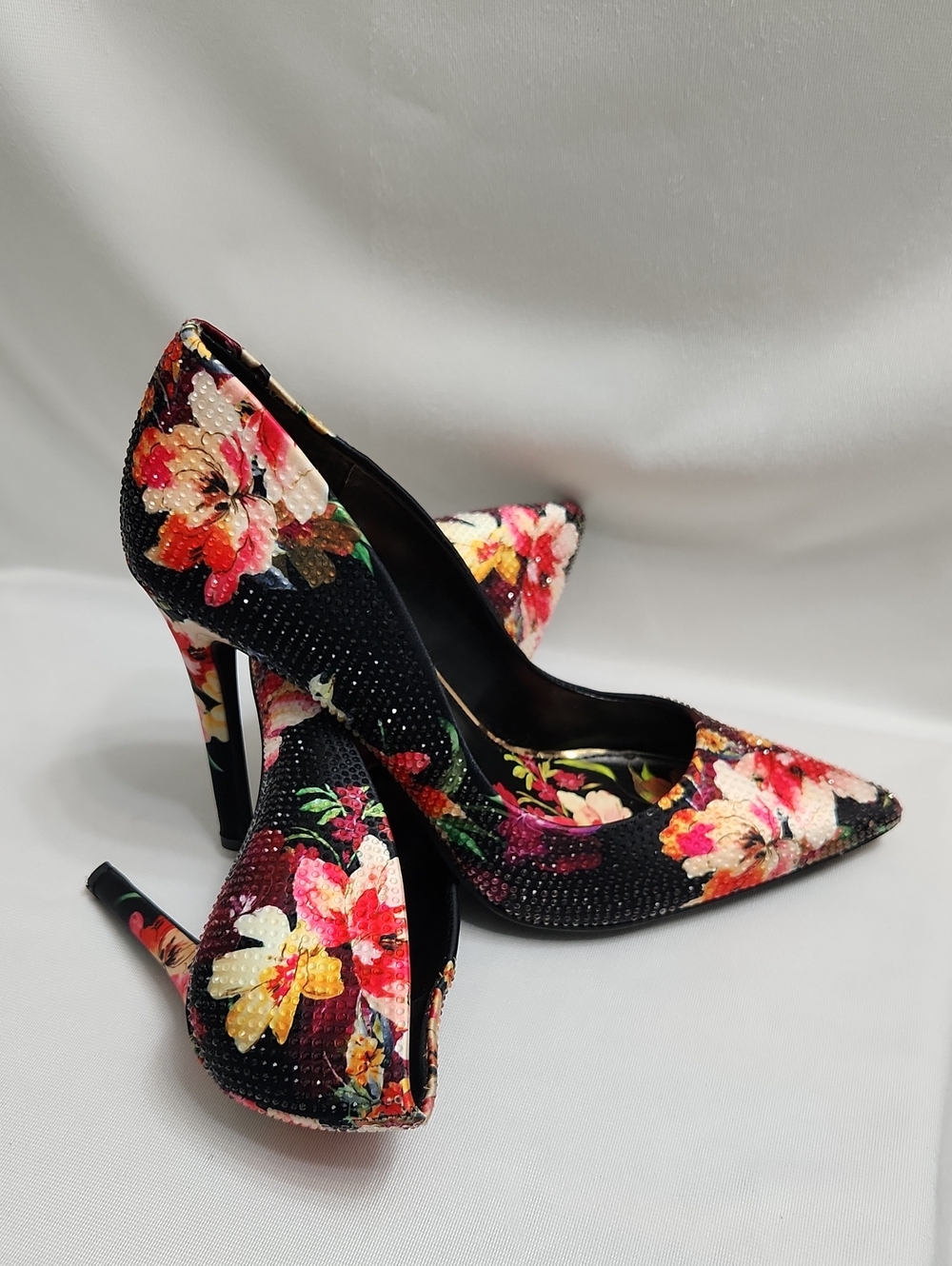 Jessica Simpson Cassani Floral Pointed-Toe Stiletto Heels (W Size 8)